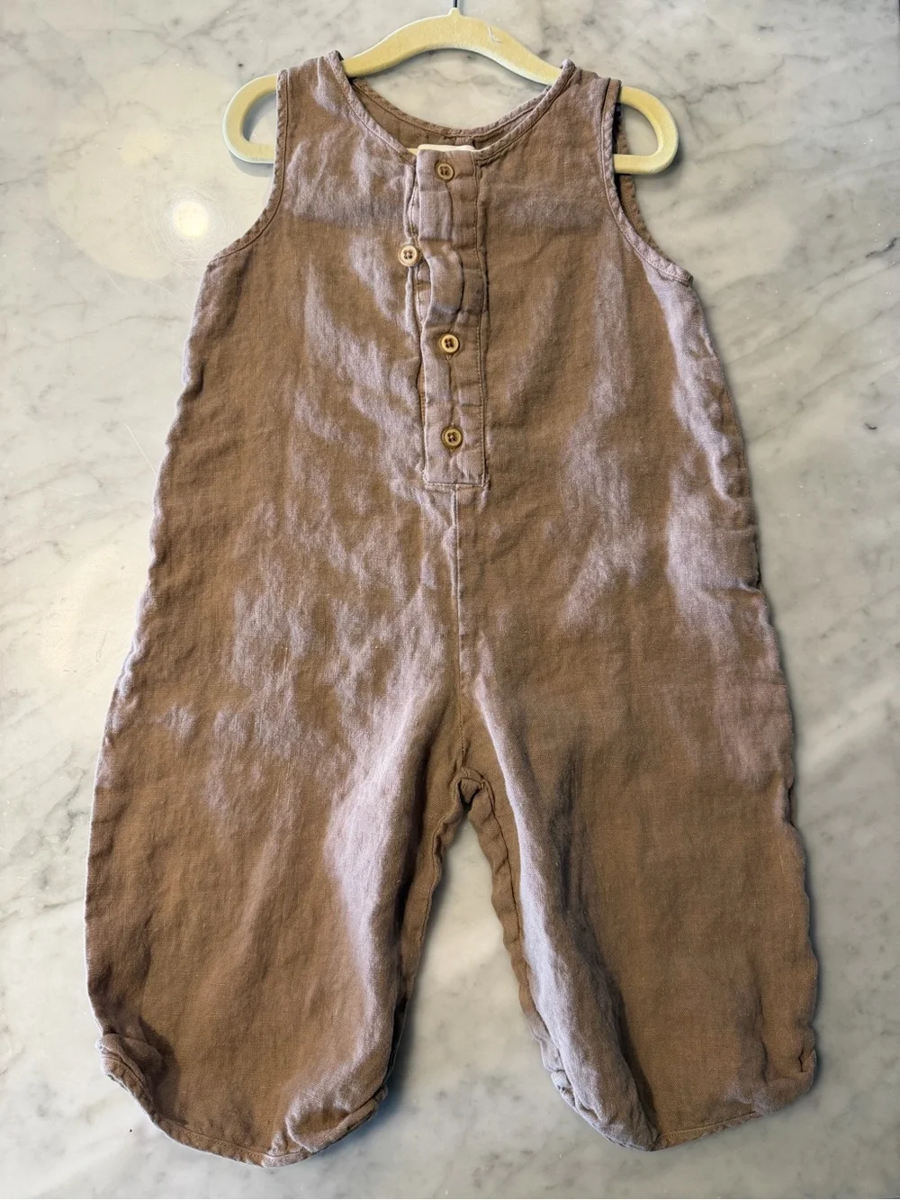 Zara Rustic Brown Sleeveless Romper